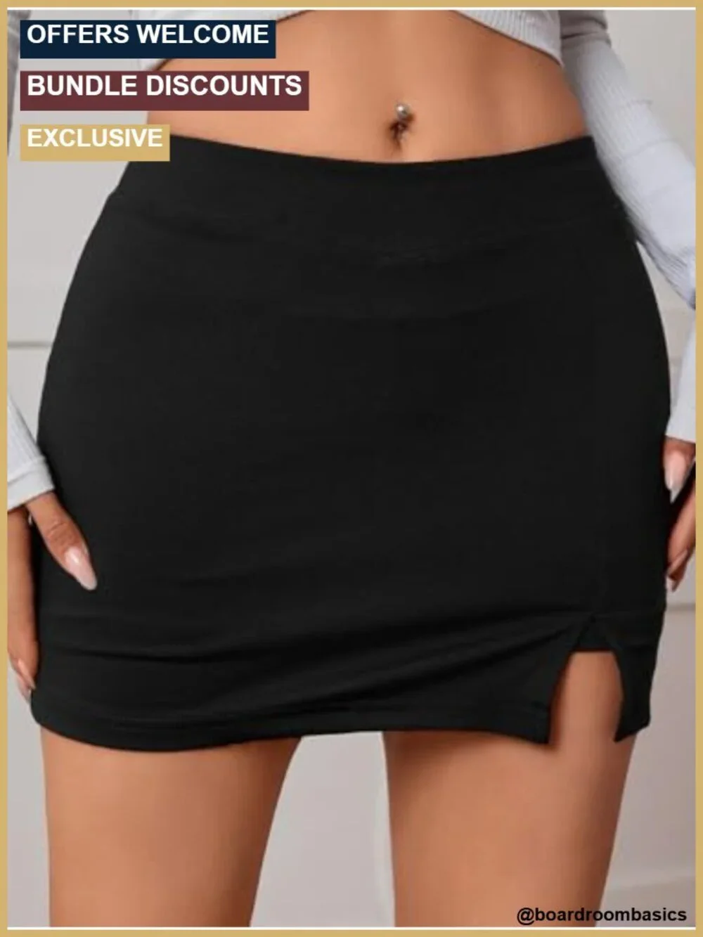 Mini Skort Y2k Split Zipper Side Stretchy Pencil Bodycon Skirt with Shorts